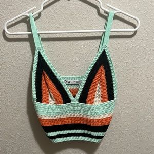 Colorful crochet tank top